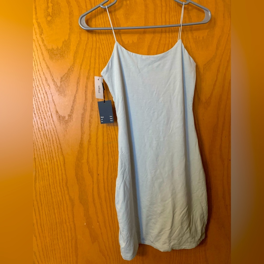 Aritzia baby blue dress new with tags, never worn